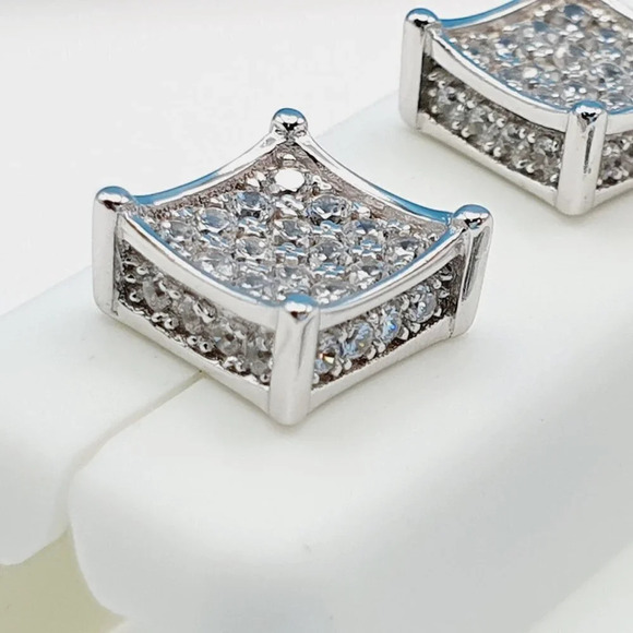 - "925 Sterling Silver Cubic Zirconia Earrings, U19254841 - Picture 10 of 11
